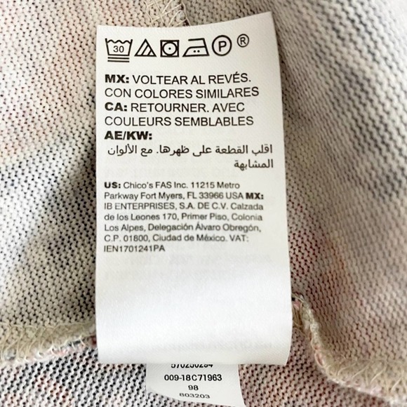 CHICO’S Red & Black Paisley Button Sleeve Tunic Size Small - Picture 10 of 14